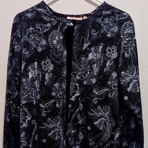 Notations Black Sequins Blazer / Sweater